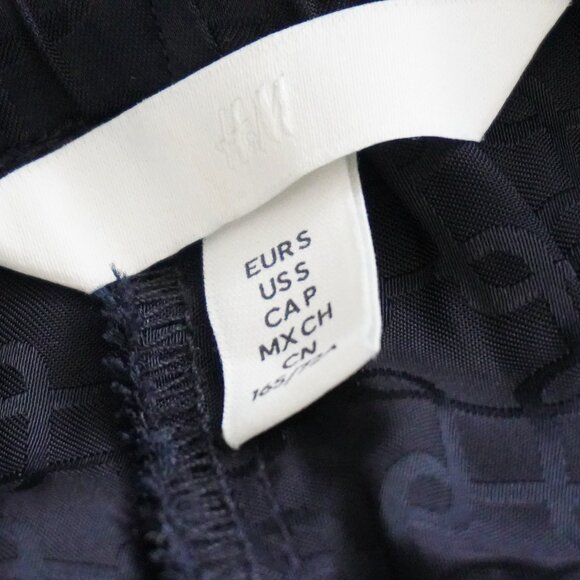 H&M - Wide-Leg Drawstring Pants - BLACK - Picture 3 of 5